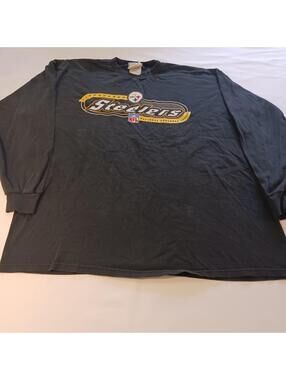 Puma NFL Pittsburgh Steelers Long Sleeve Cotton Men's  Blue Shirt Size XL